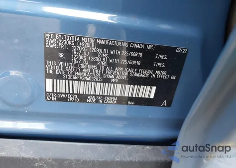 2022 Toyota Rav4 Hybrid Xse from USA, damaged, VIN 2T3E6RFV2NW032835